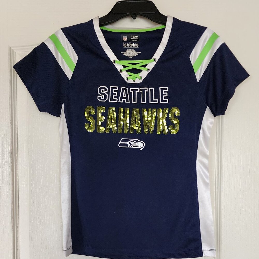 NFL Women's Seattle Seahawks Small V-Neck Shirt